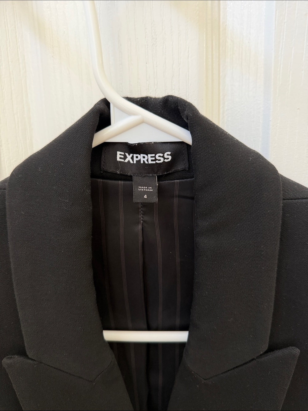 Express Black Double-Breasted Blazer with Gold Buttons - Picture 2 of 3